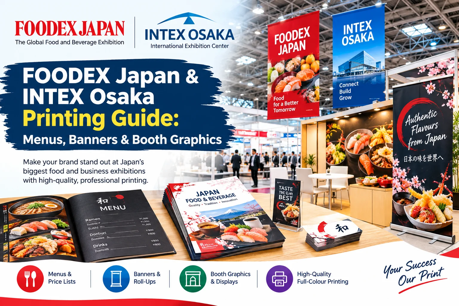 FOODEX Japan & INTEX Osaka Printing Guide: Menus, Banners & Booth Graphics