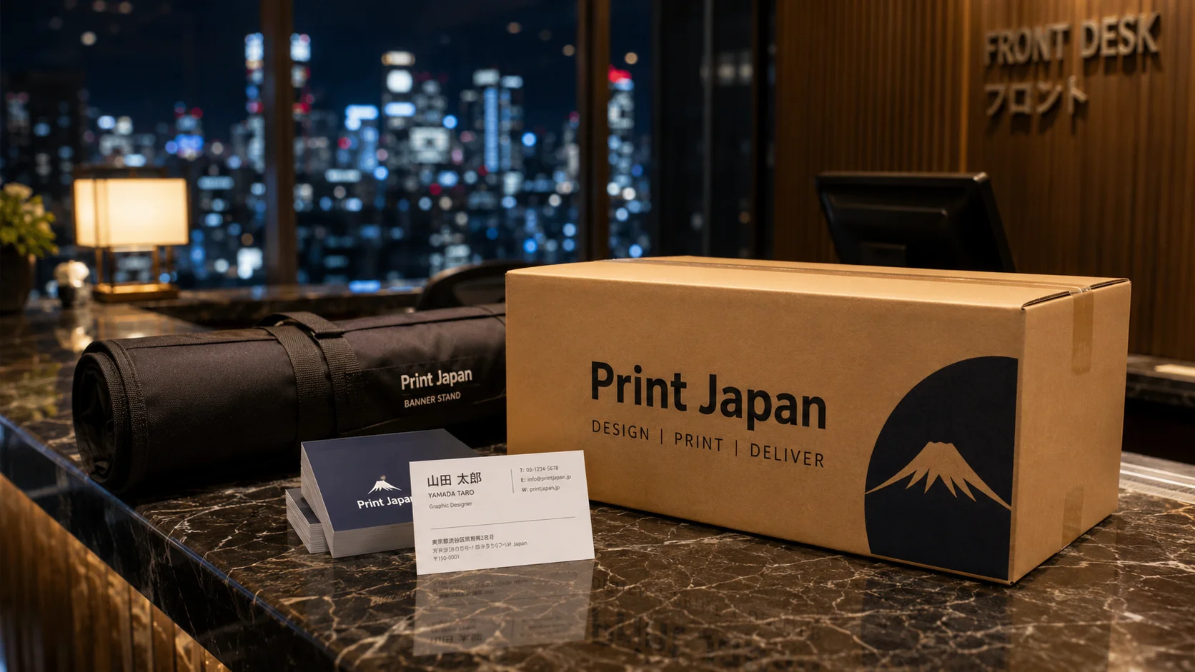Same-day emergency printing in Tokyo for business cards and trade show materials