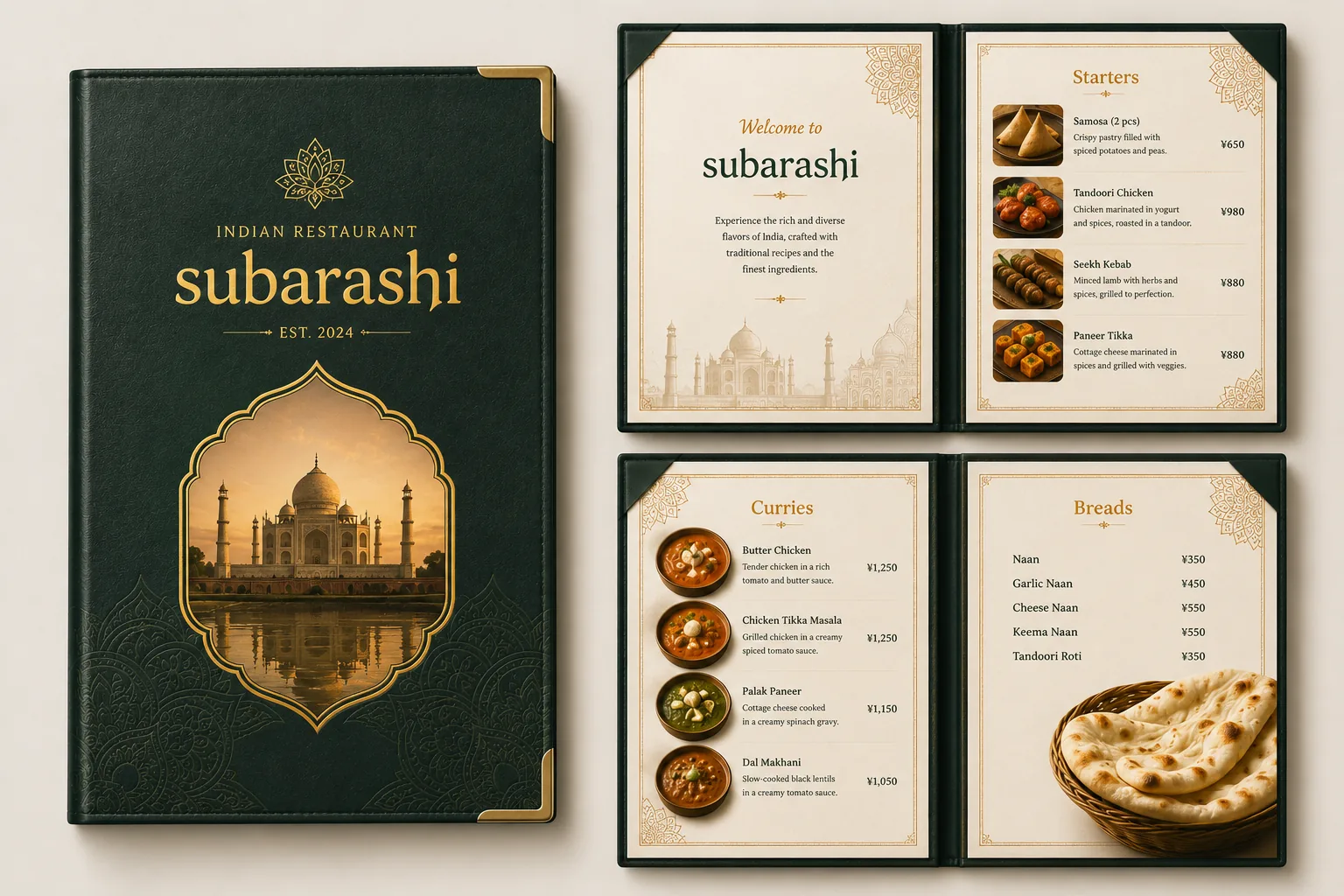 Restaurant Menu Books
